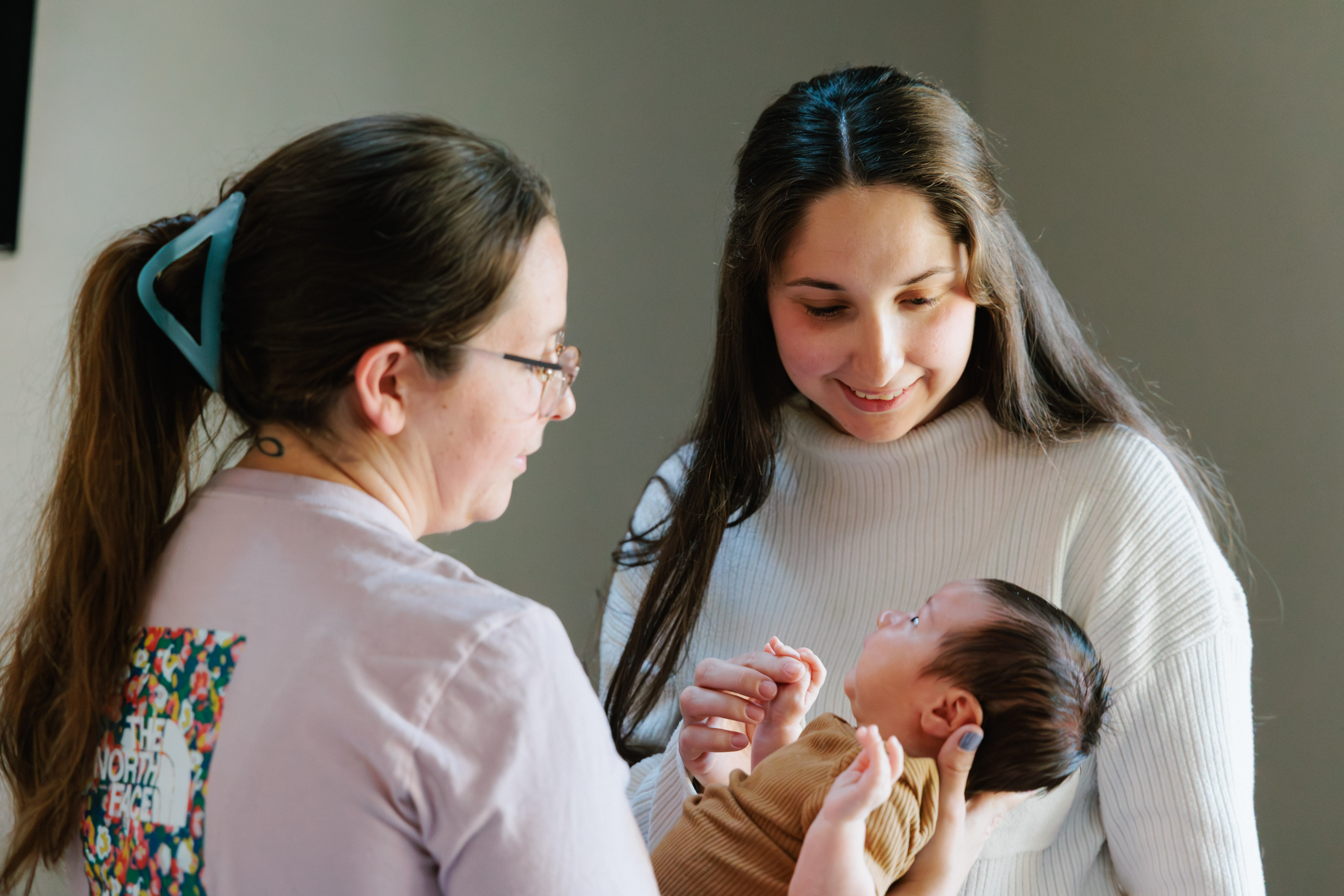 Jacklyn with newborn